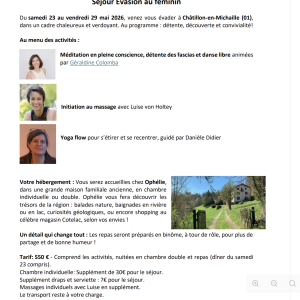 Séjour d'évasion au féminin